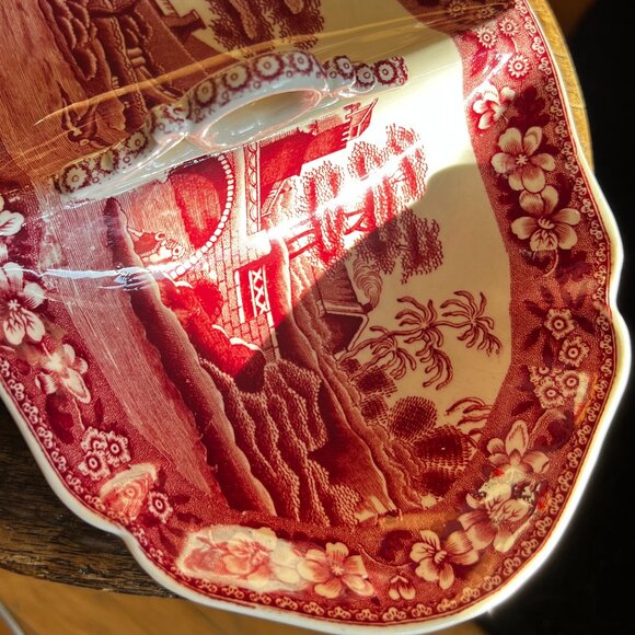 Antique Copeland Spode Tower divided relish dish with handle - Picture 7 of 11